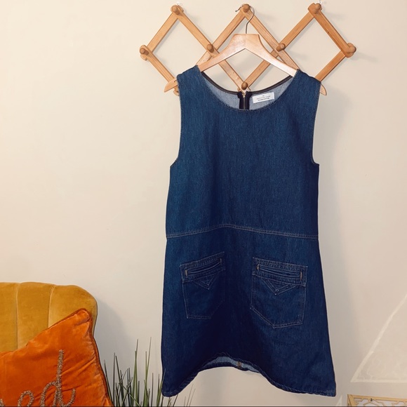 UO Denim Dress w/ Front Pockets - Picture 1 of 3